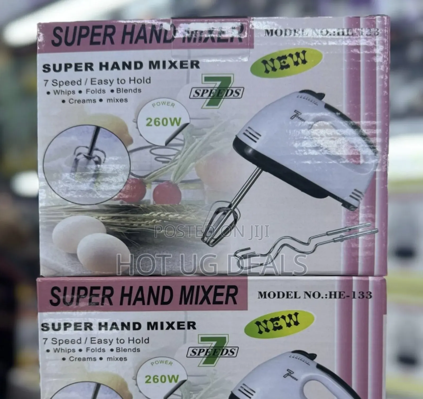 Electric 7 Speed Hand Mixer - White