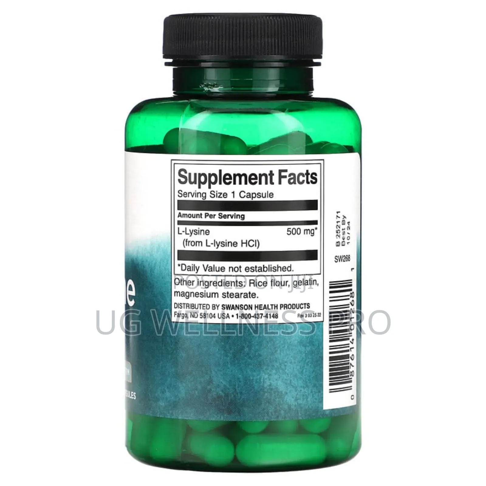 Swanson, L-Lysine, 500 Mg, 100 Capsules