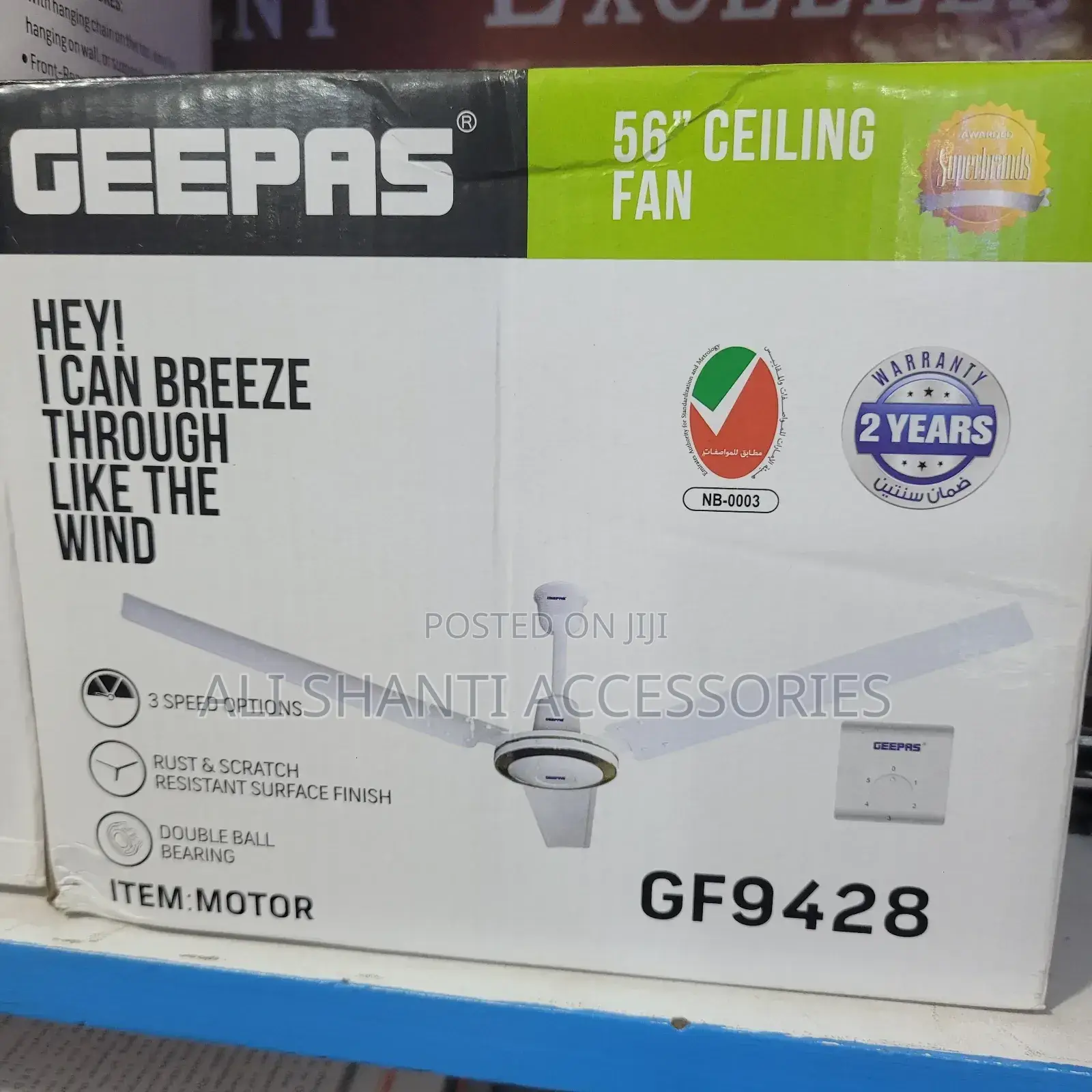Ceiling Fan With Long Blades, Geepas Ceiling Fan 56inch