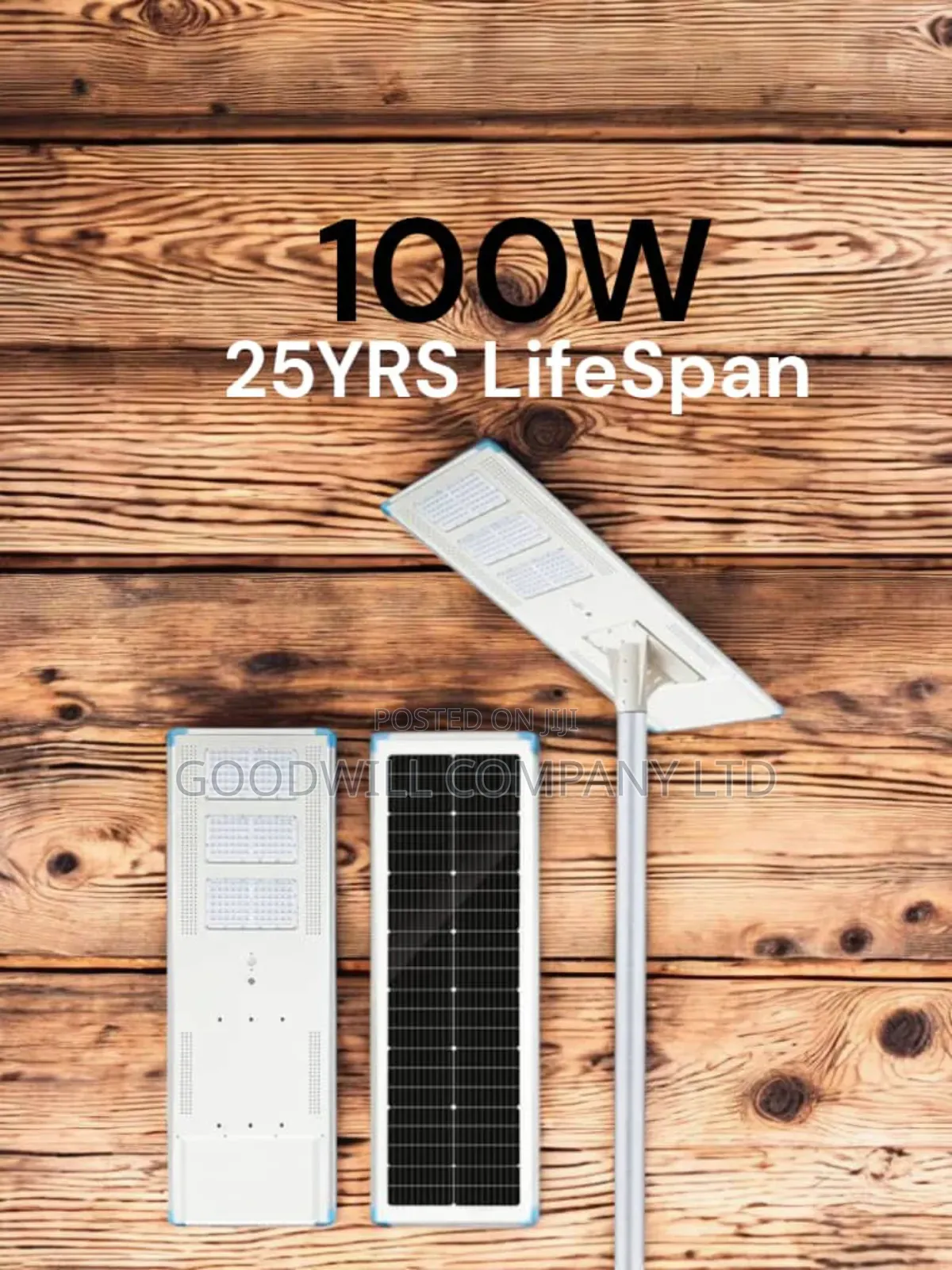 100w Cworth Solar Street Light With Lithium Batteries