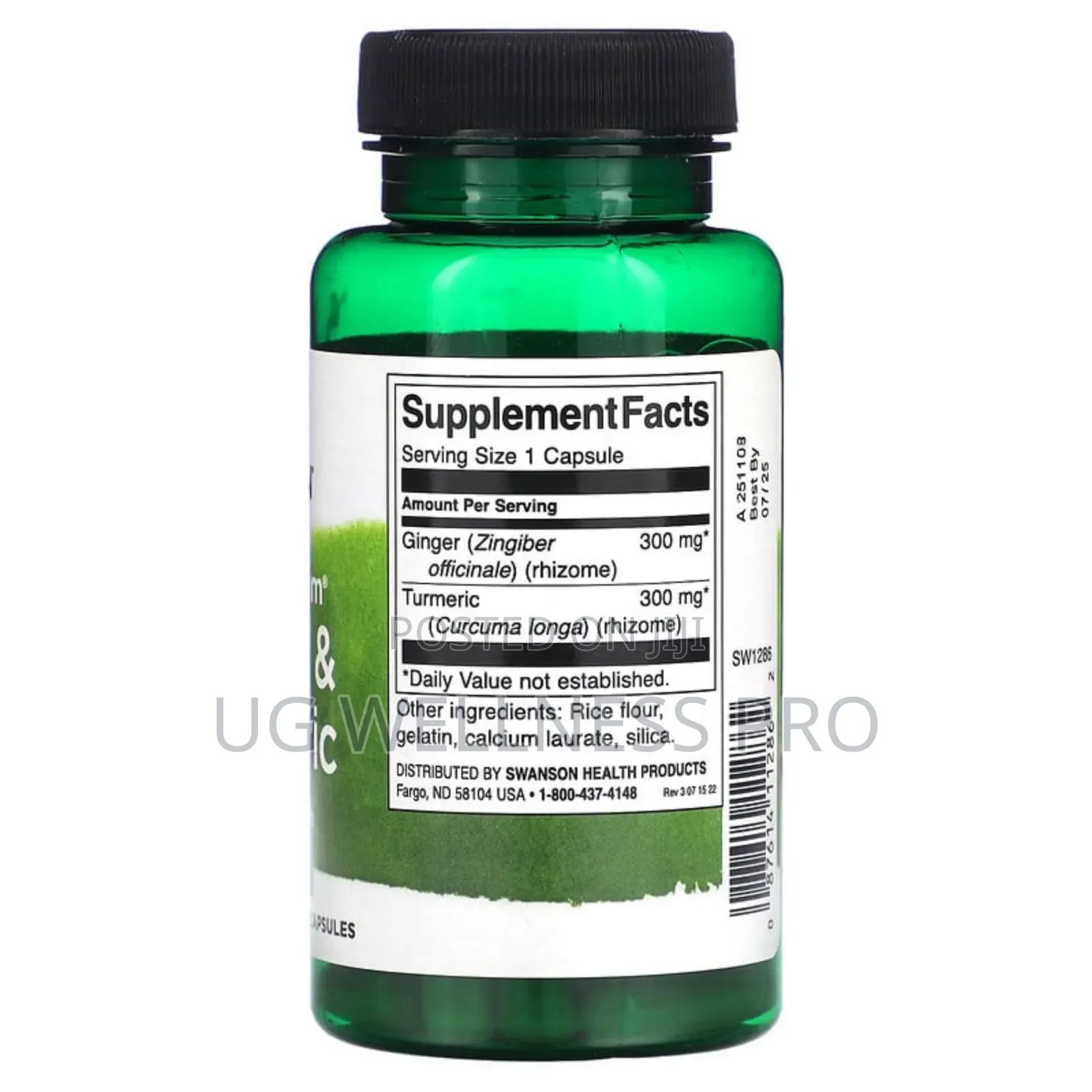 Swanson, Full Spectrum Ginger Turmeric, 60 Capsules