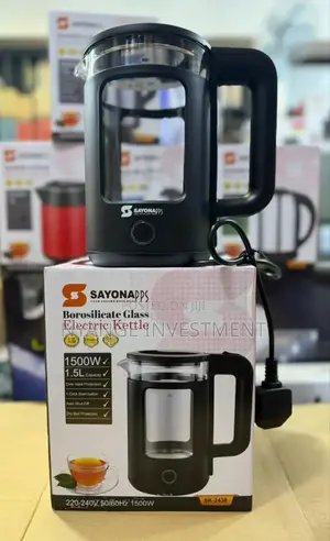 Sayona Glass Kettle. Glass Kettle 1.5l .