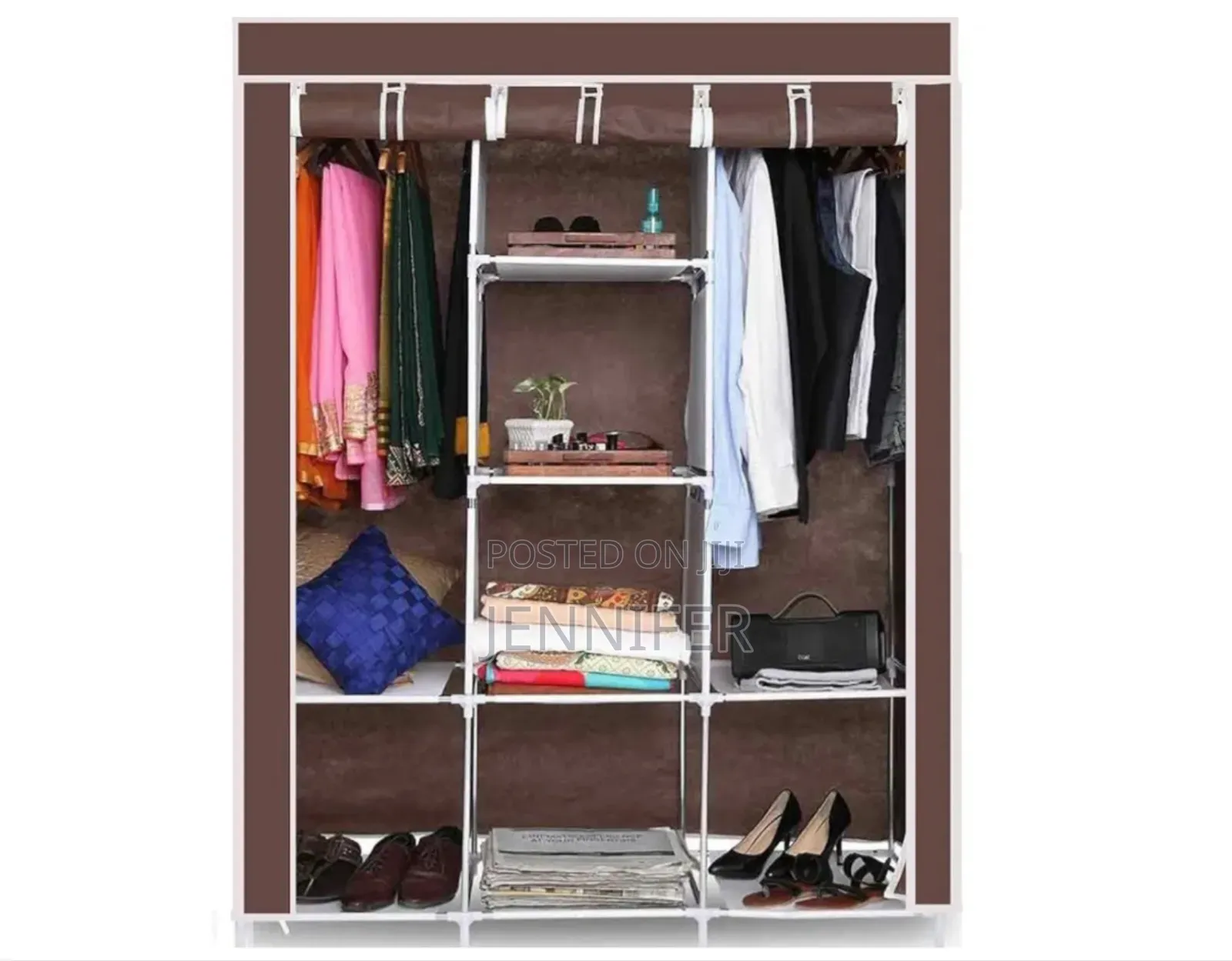 Multipurpose Collapsible Wardrobe 6 +2 Layer Rack /Wardrobe