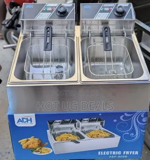 12l Adh Double Electric Deep Fryer- Silver
