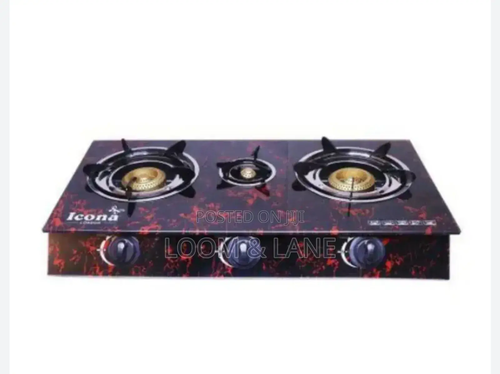 Icona 3 Burner Glass Gas Stove