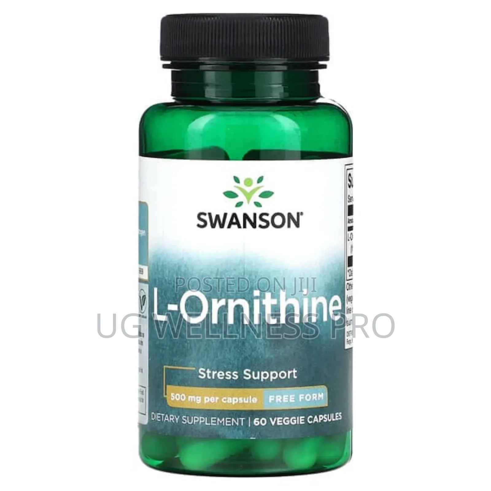 Swanson, L-Ornithine, Free Form, 500 Mg, 60 Veggie Capsules
