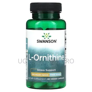Swanson, L-Ornithine, Free Form, 500 Mg, 60 Veggie Capsules