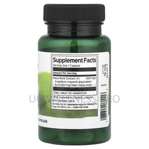 Swanson, Maca, 500 Mg, 60 Capsules