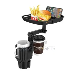 Roe Car Cup Holder Tray With 360° Rotation -
