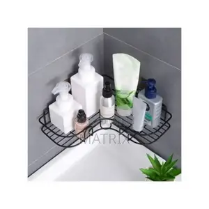 Self-adhesive Metal Bathroom Kitchen Corner Rack Shelves