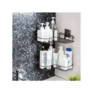 Self-adhesive Metal Bathroom Kitchen Corner Rack Shelves