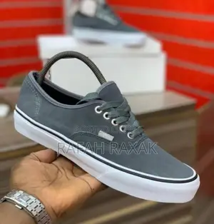 Original Grey/White Suede Vans Off the Wall Sneakers