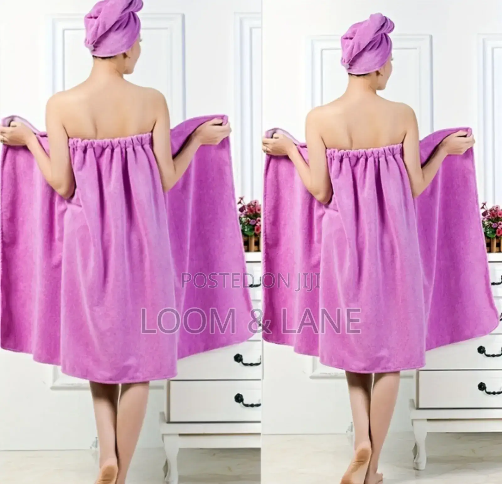 2pcs Women's Towel Bathrobes