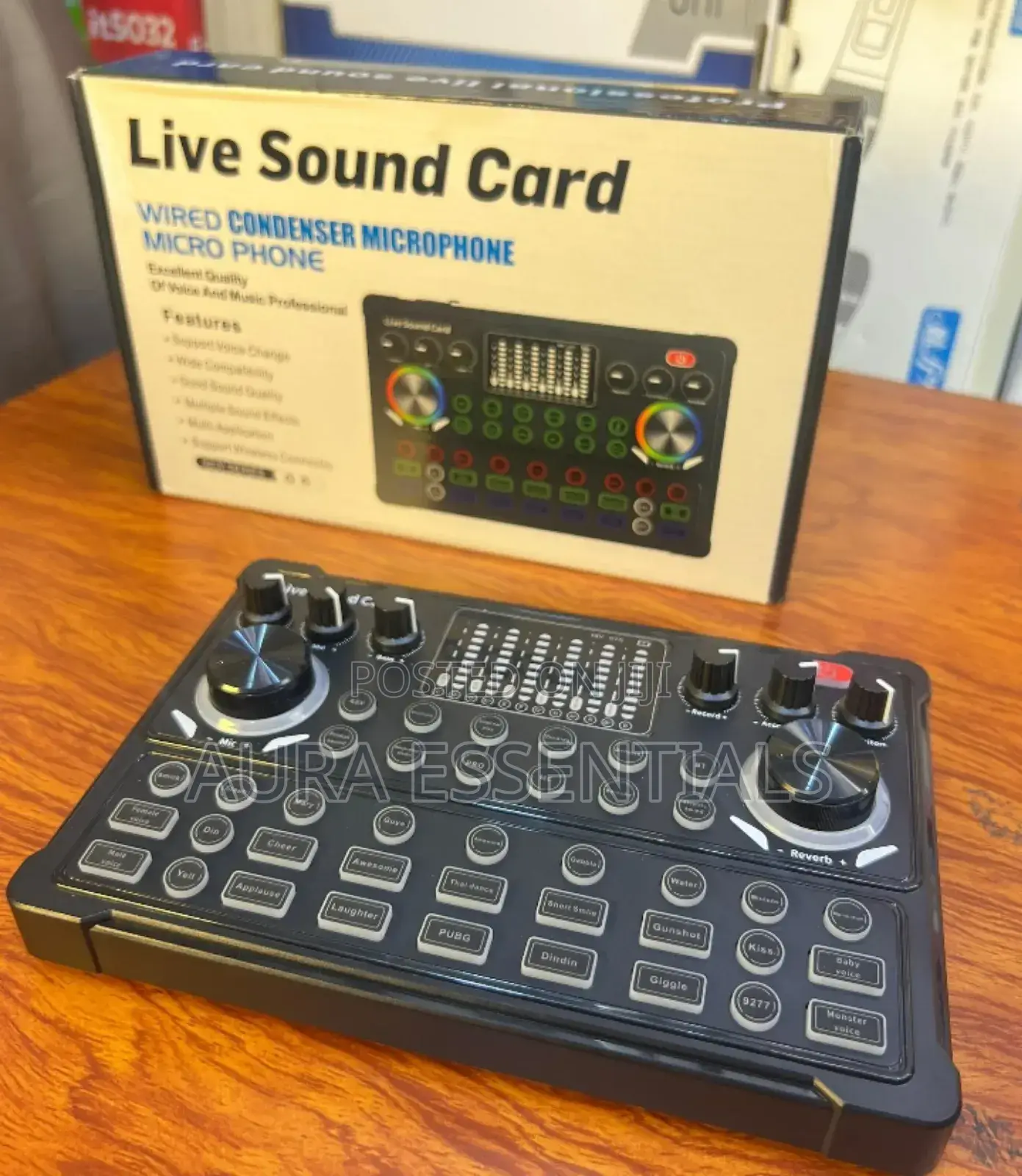 Sound Card RGB Led Wireless Bluetooth