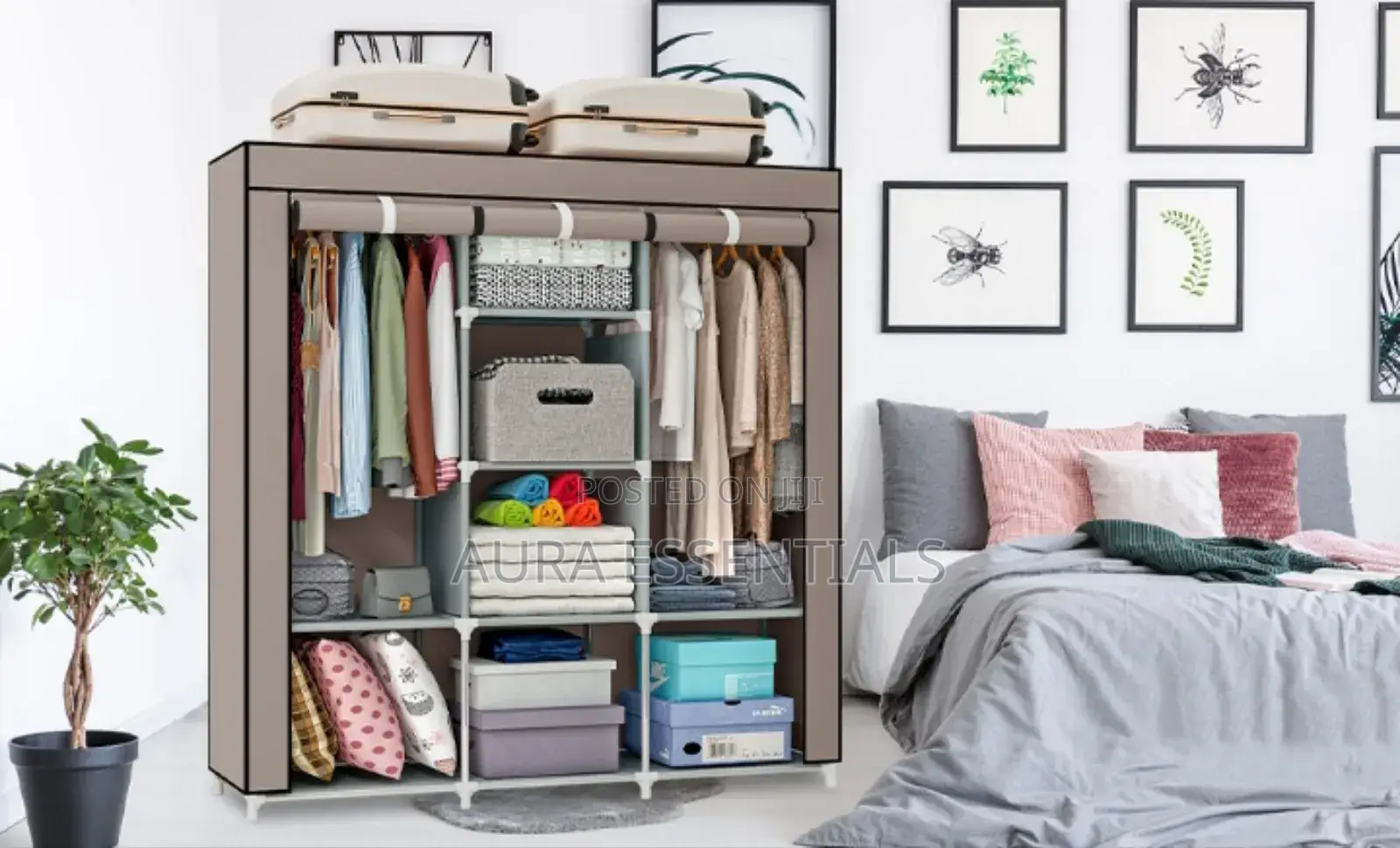 Upgrade Fabric Canvas Portable Wardrobe