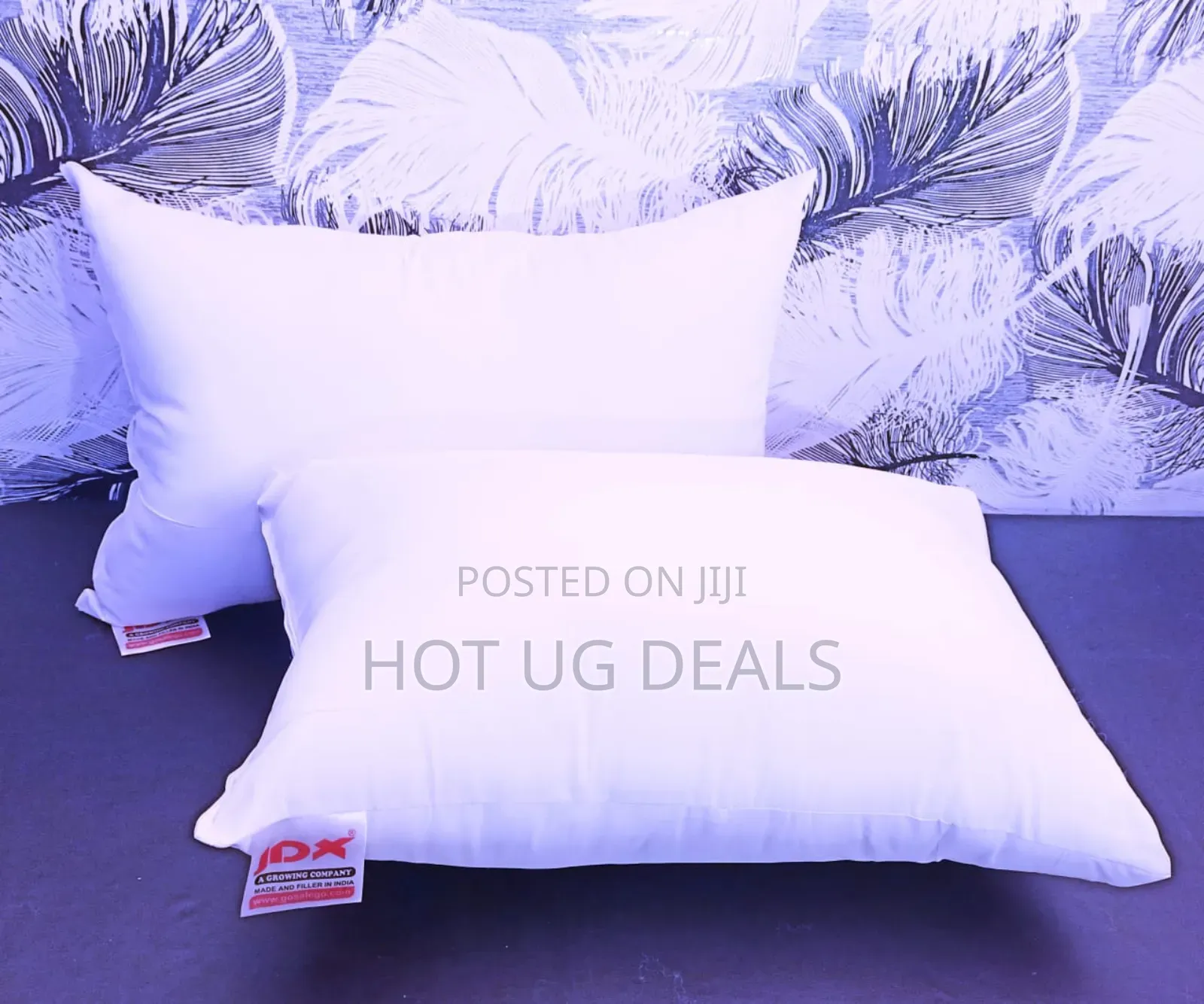 Big Fibre Pillows Pair (2pcs) -white