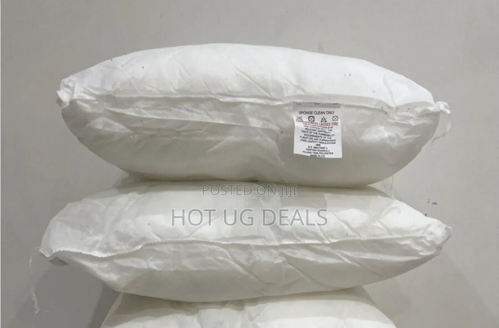 Big Fibre Pillows Pair (2pcs) -white