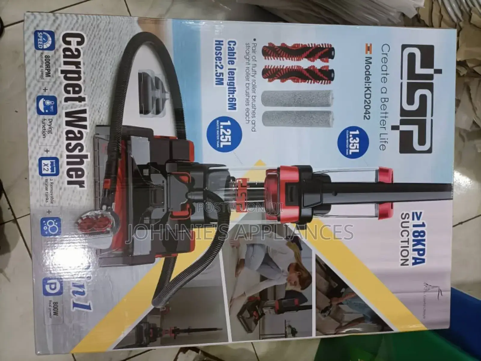 Multifunctional DSP Electric Carpet Cleaner Movable Wheels