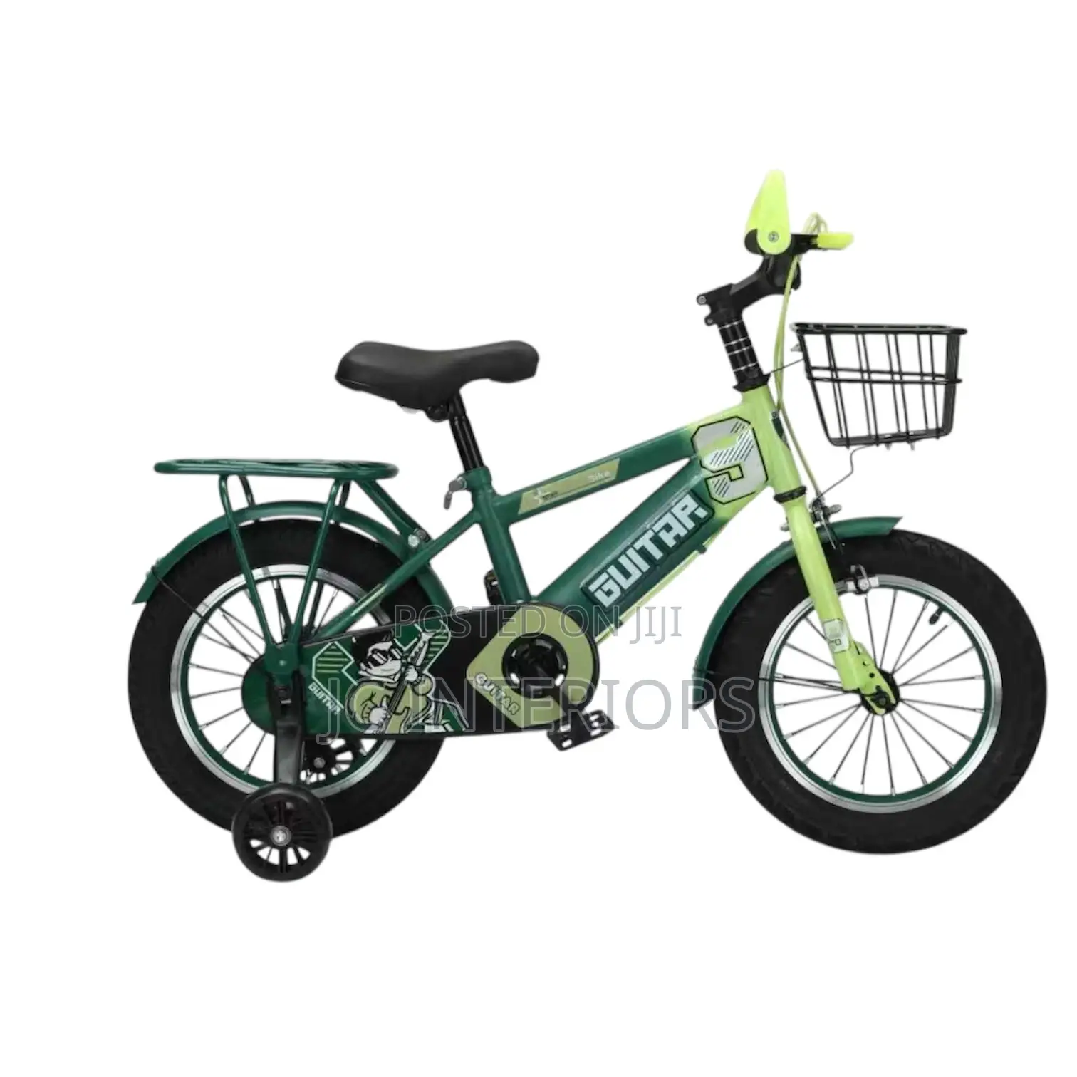 Guitar Kids Bicycle With a Front Basket