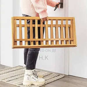 Foldable, 3-Tier Bamboo Shoe Rack