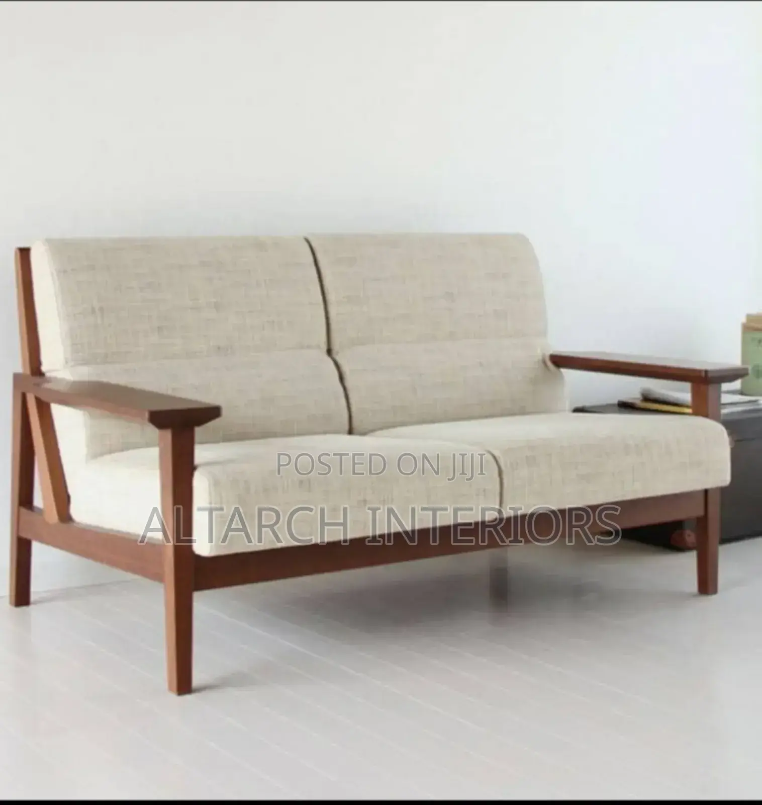 Wooden 2 Seater Sofa