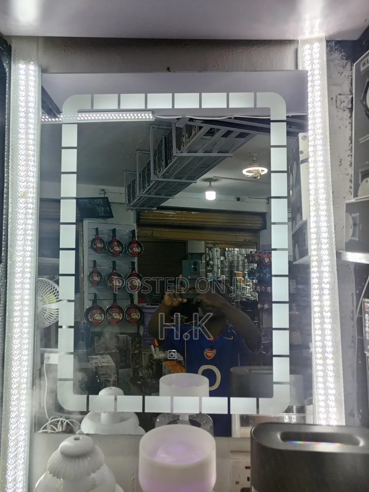 Led-Lighted Bathroom Mirror.