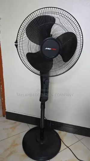 Mewe 16 Inch Stand Fan, Pure Copper Motor With Timer – Black