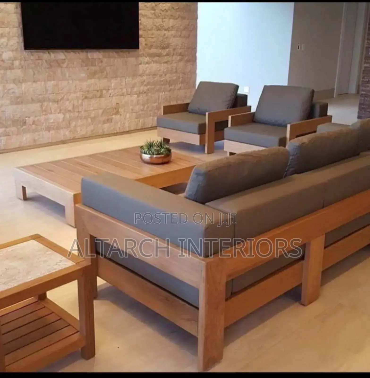 One 3 Seater , 3 Single Seaters With a Centre Table