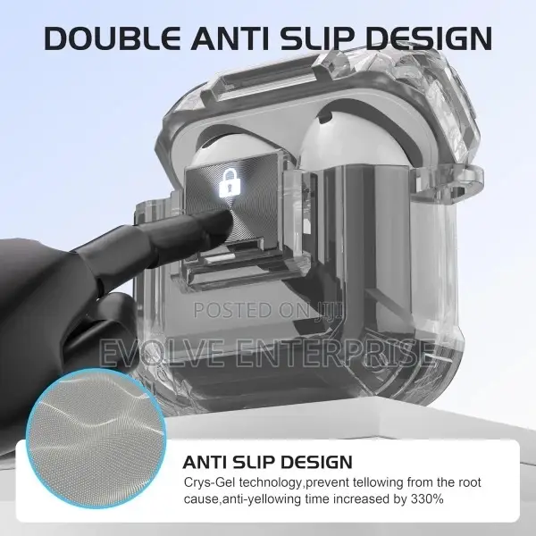 Airpods Pro 2nd Generation Clear Case Cover With Secure Lock