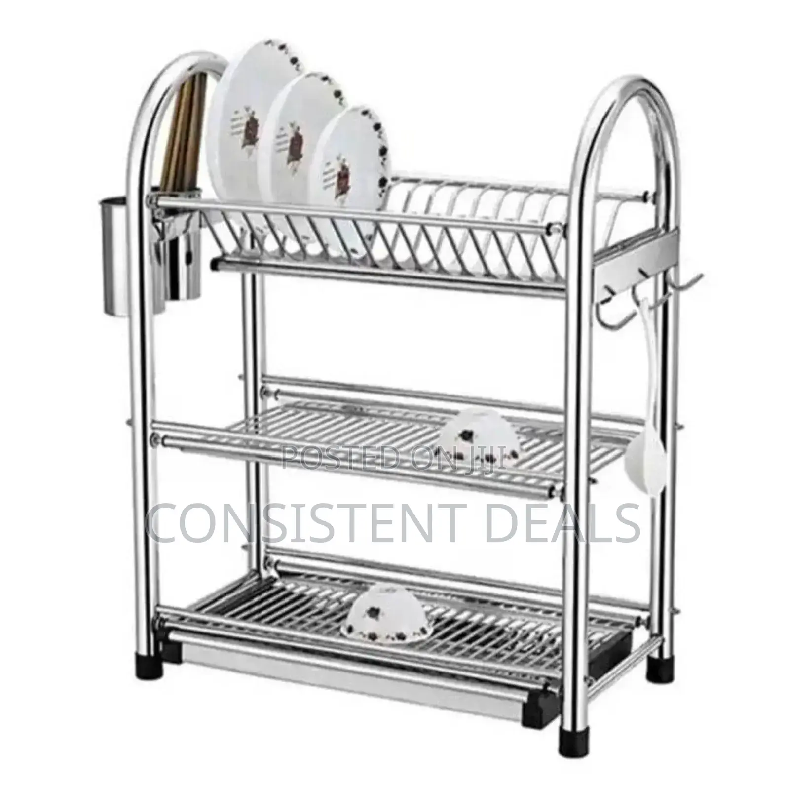 3 Tier Stainless Steel Dish Rack