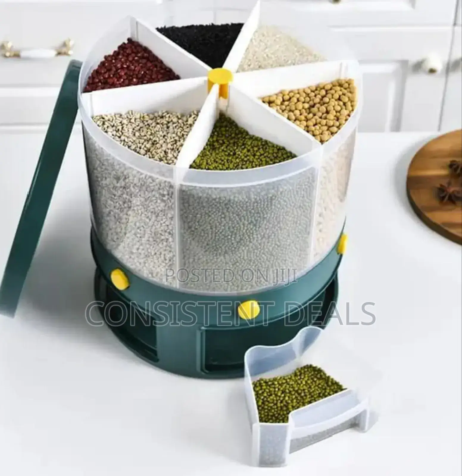 6 Grid Rotating Cereal Dispenser