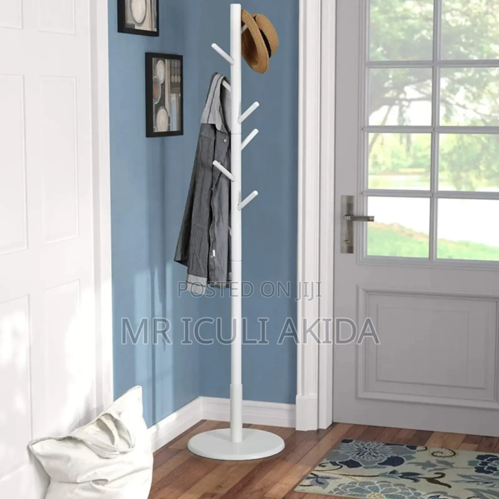 Free Standing Wooden Coat Rack Stand Hall Tree