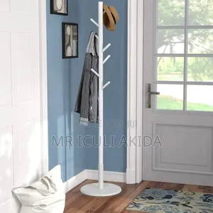Free Standing Wooden Coat Rack Stand Hall Tree