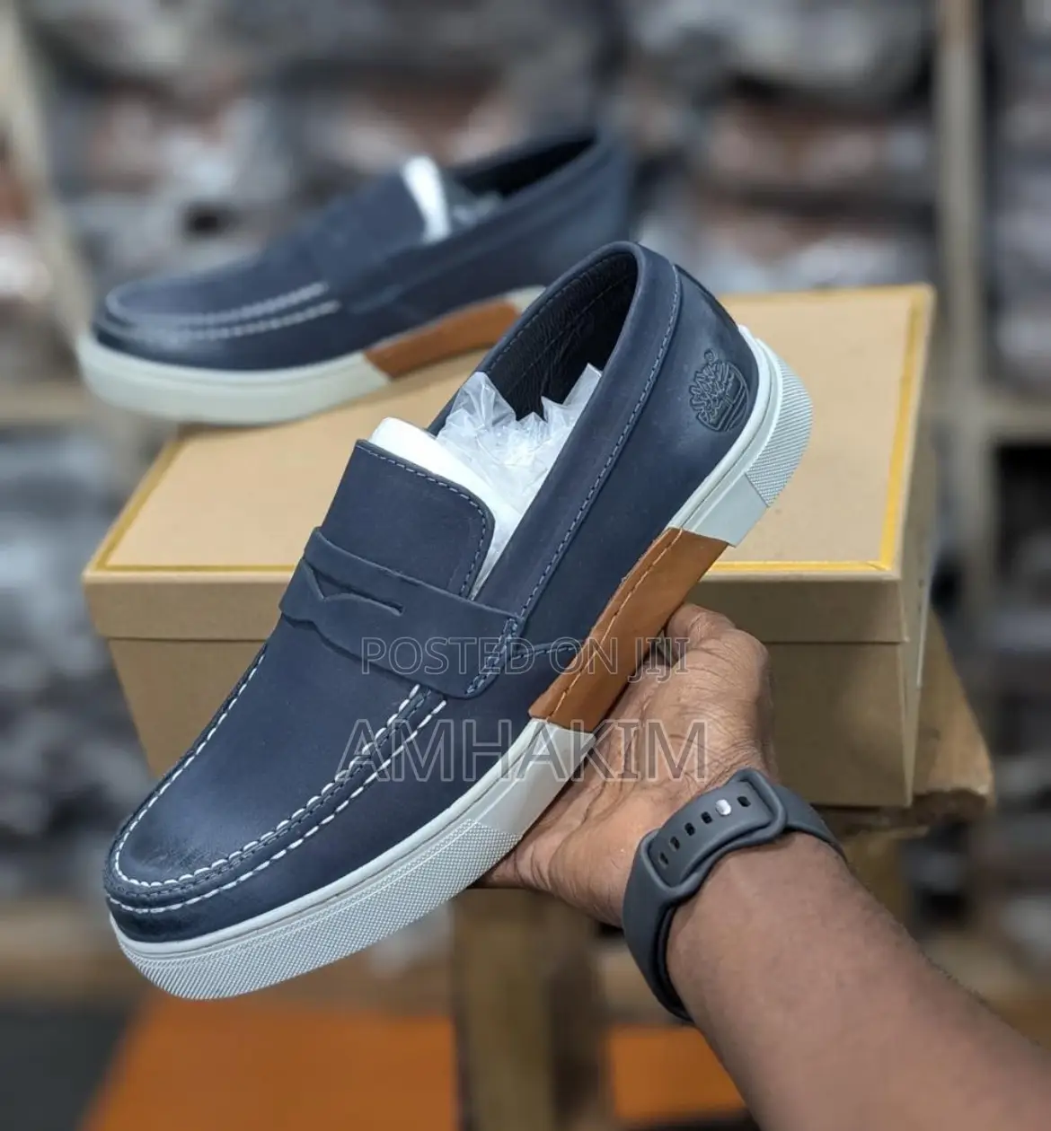 Classic Timberland Smooth Leather Casual Moccasins in Stock