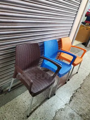 Coffee Brown/Blue/Orange Plastic Chairs Plastic Chairs