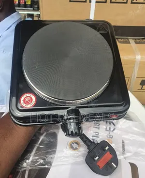 Electric Single  Solid Hot Plate- 1000w - Black