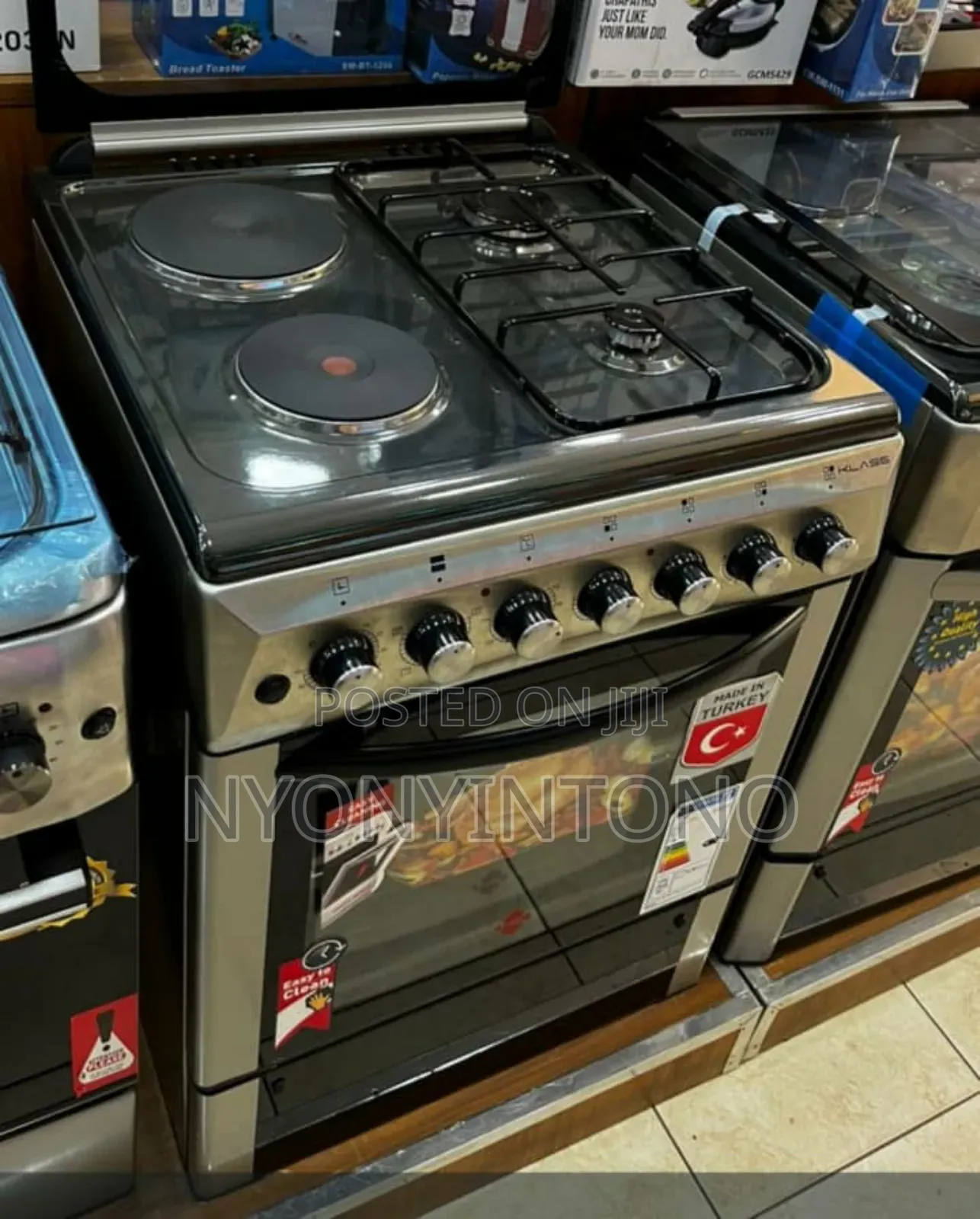 Klass 60×6cm2+2 Gas, Electric Cooker With Grill, Rotisserie