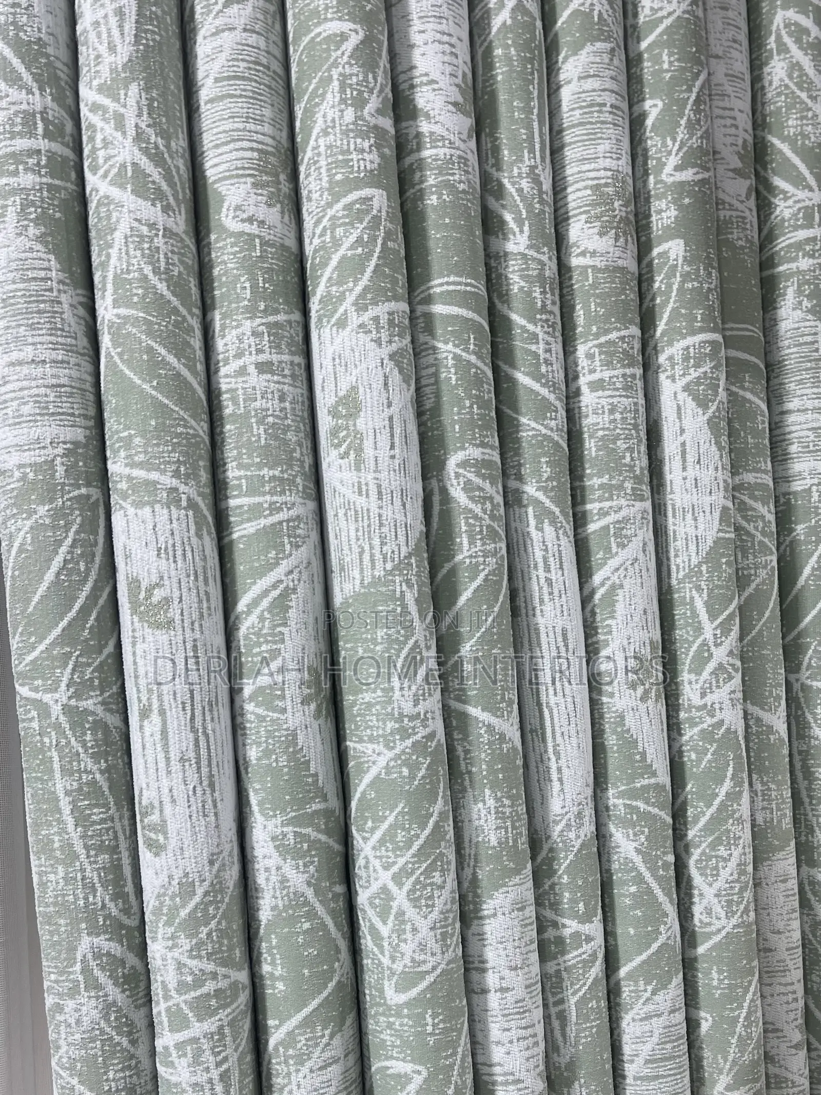 Thunder Design Brown Curtain