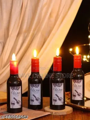 2 Pc Wine Shape Led Candle Light Candle