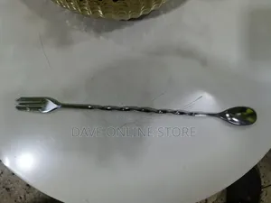 12" Bar Mixing Spoon With Fork (H503k) Silver
