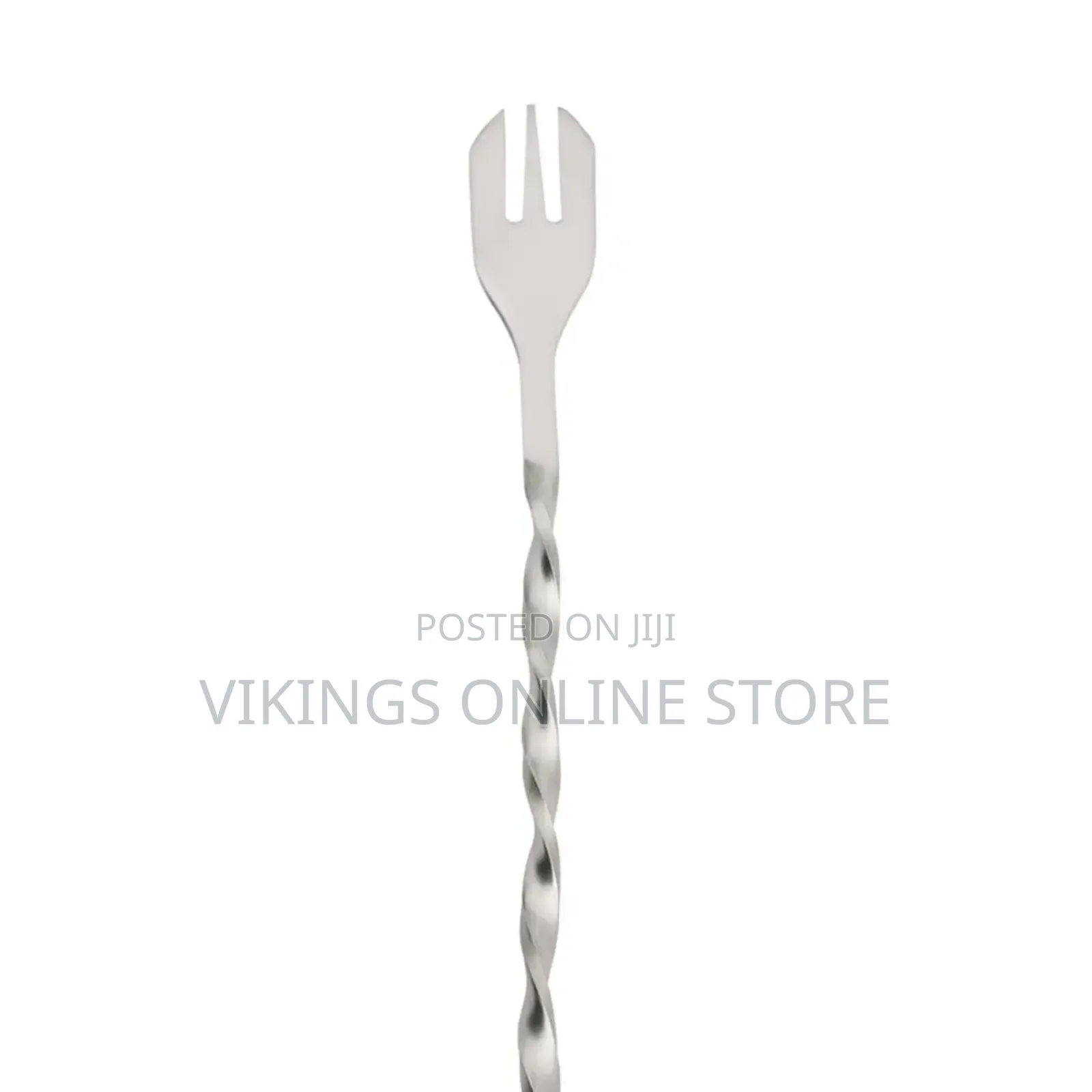 Silver Ballerina Spoon With Fork Elongated Spiral Handle