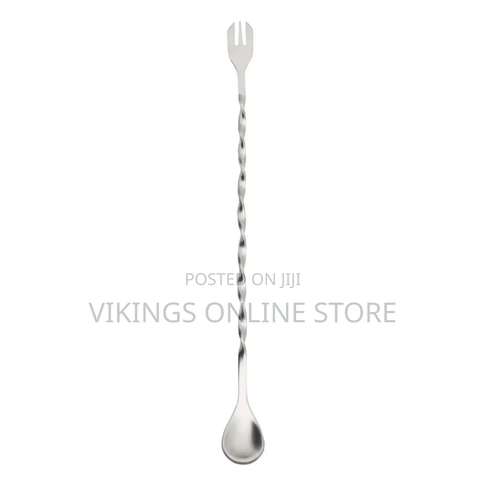 Silver Ballerina Spoon With Fork Elongated Spiral Handle