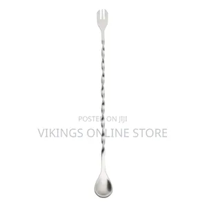 Silver Ballerina Spoon With Fork Elongated Spiral Handle
