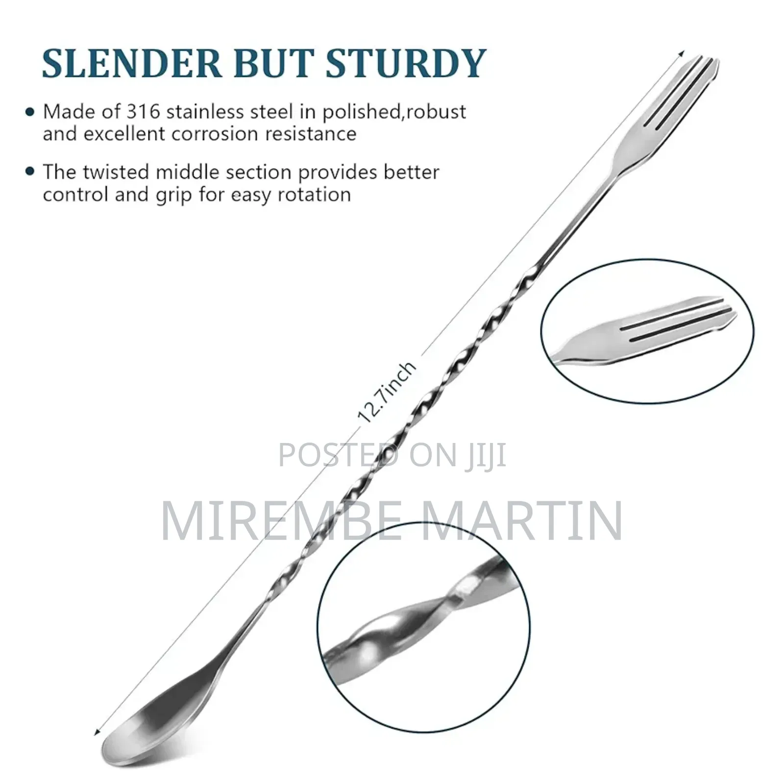 Bar Spoon 12.7 Inches Cocktail Mixing Spoon