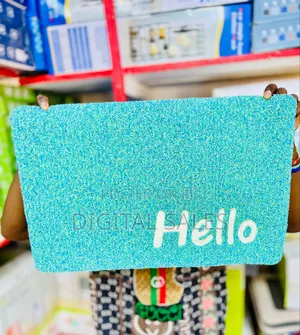 Hello Door Mats / Plain Colors-Sky Blue