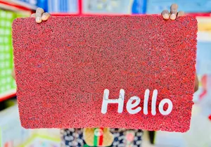 Hello Door Mats / Plain Colors-Red