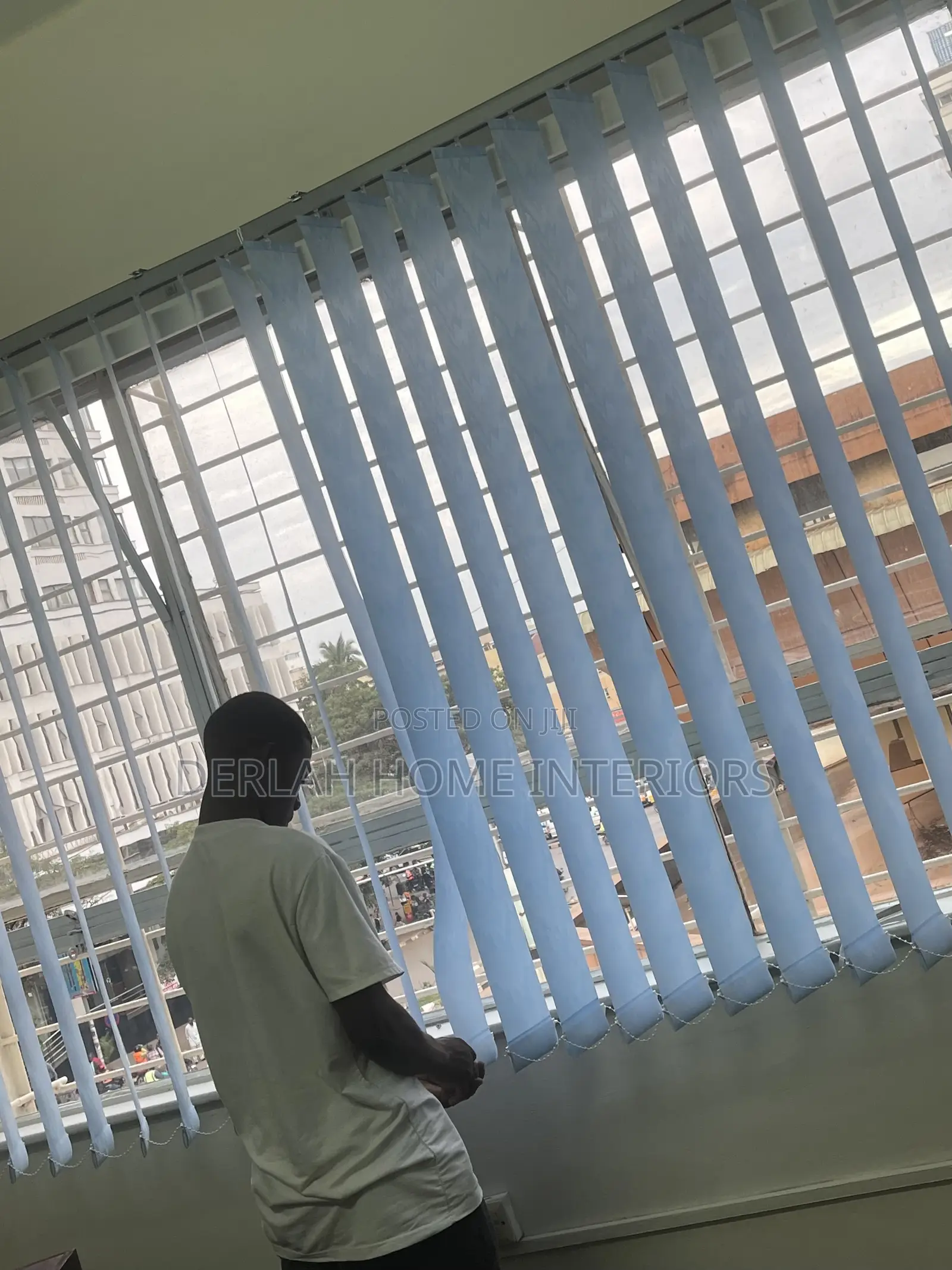 Sky Blue Curtain Blinds Installations