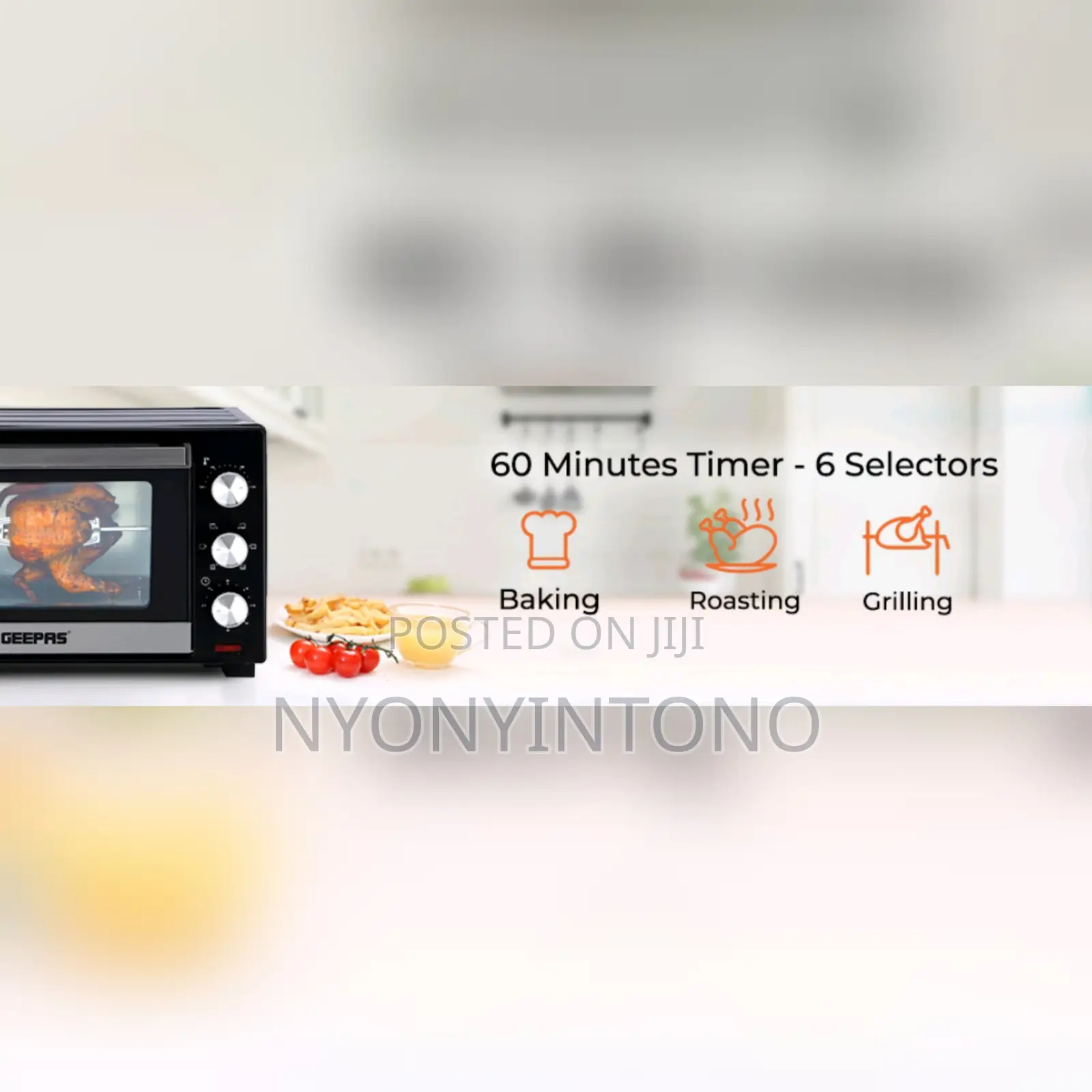 Geepas 42liters Electric Oven With 2years Warrnty