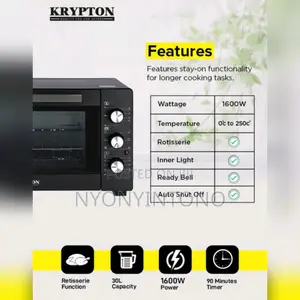 Krypton 30 Liters High-Quality Electric Oven