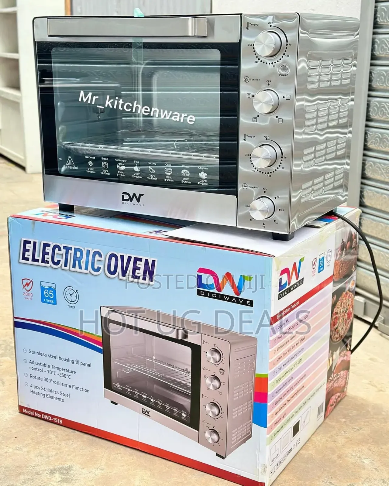 Digiwave 65l Counter-top Electrical Oven With Rotisserie